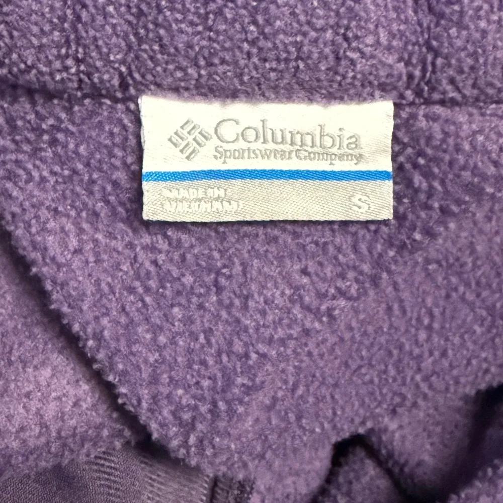 Columbia‎ Women's Purple Fleece Zip Up Jacket Soft Cozy Outdoor Size S